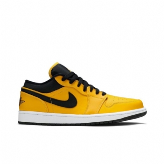 Air Jordan 1 Low Guld Sort Hvid Sko Herre