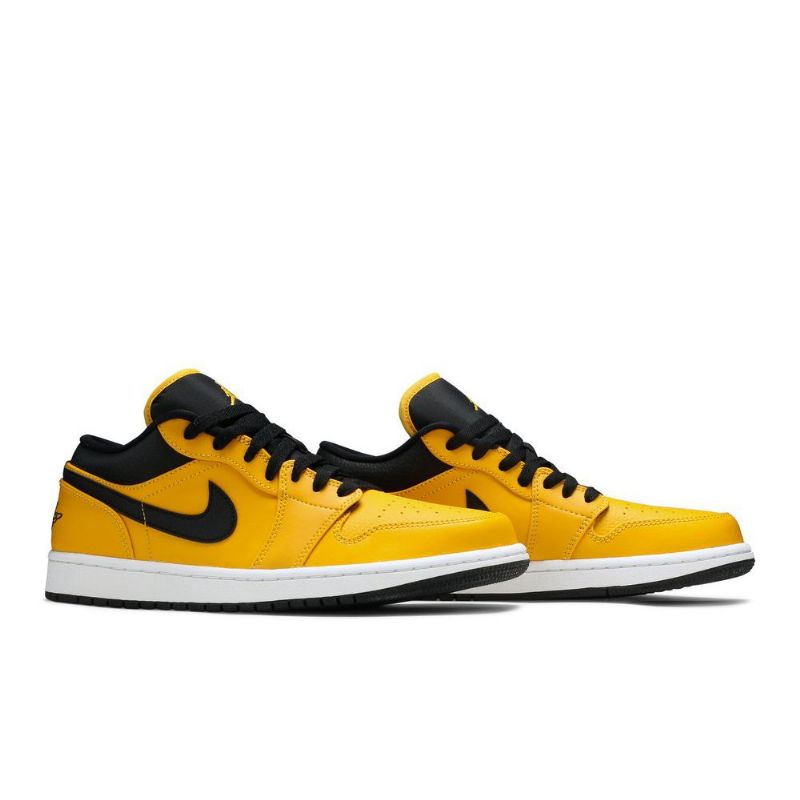 Air Jordan 1 Low Guld Sort Hvid Sko Herre