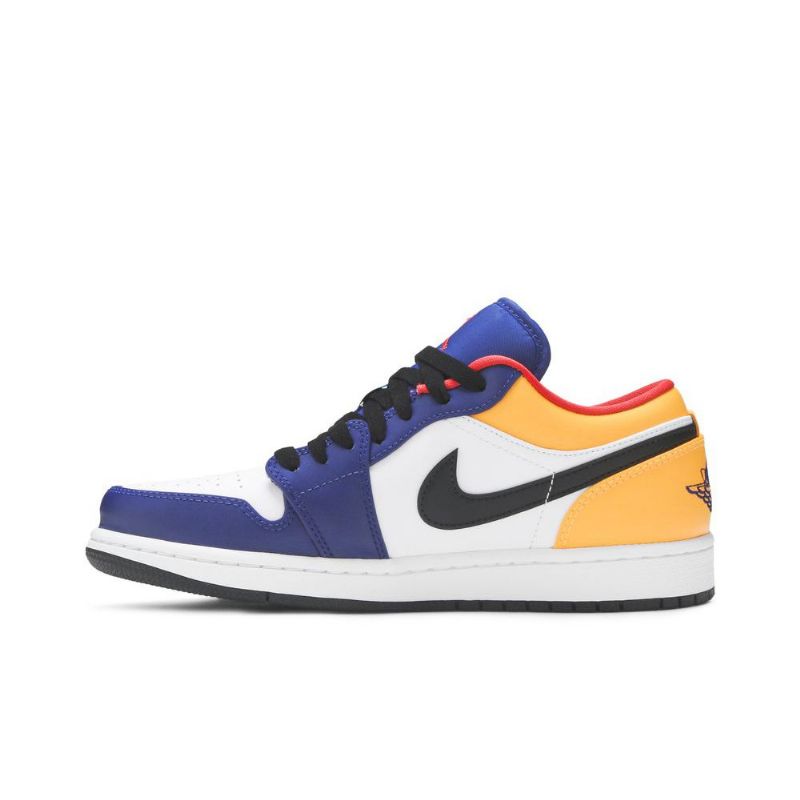 Air Jordan 1 Low Hvid Blå Orange Sort Sko Herre