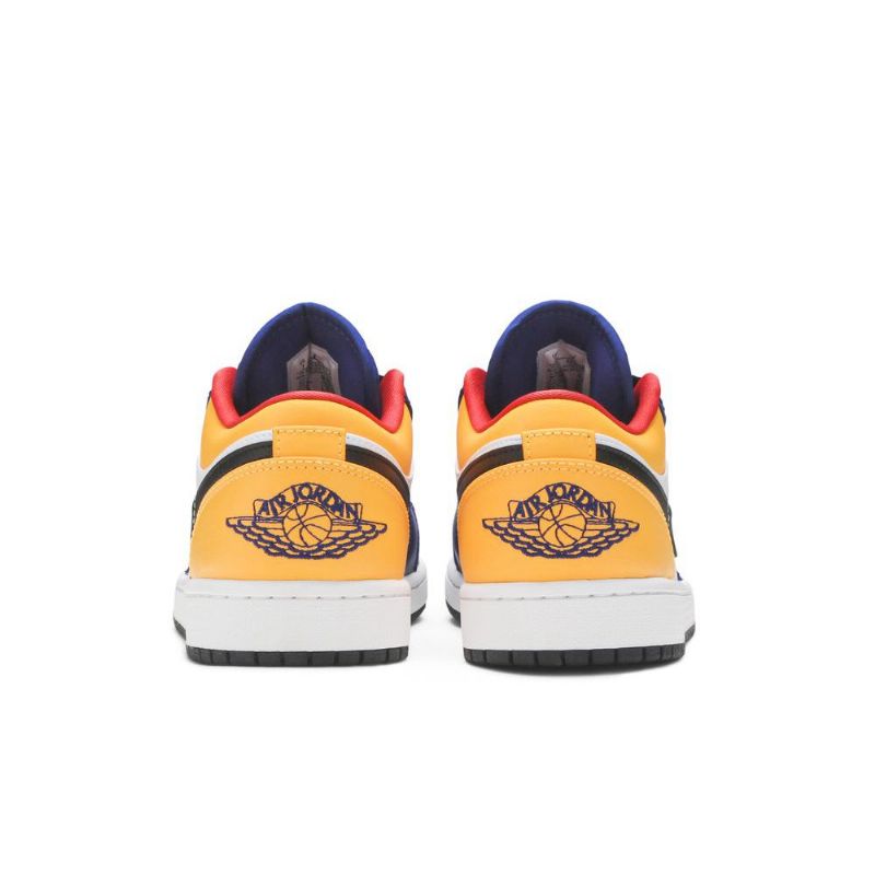Air Jordan 1 Low Hvid Blå Orange Sort Sko Herre