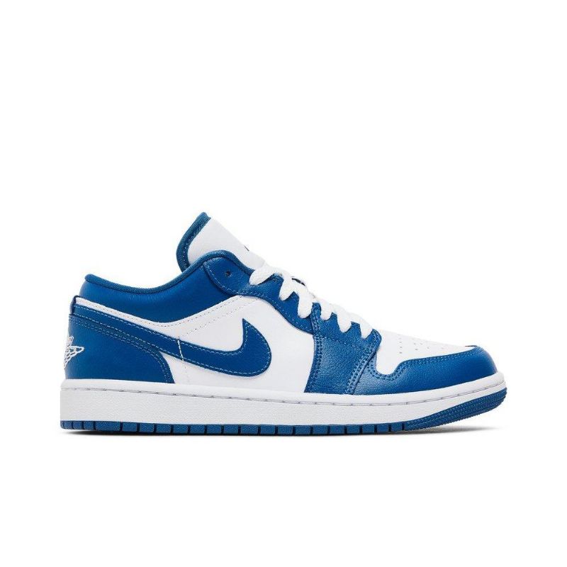 Air Jordan 1 Low Hvid Blå Sko Dame