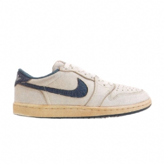 Air Jordan 1 Low Hvid Blå Sko Herre