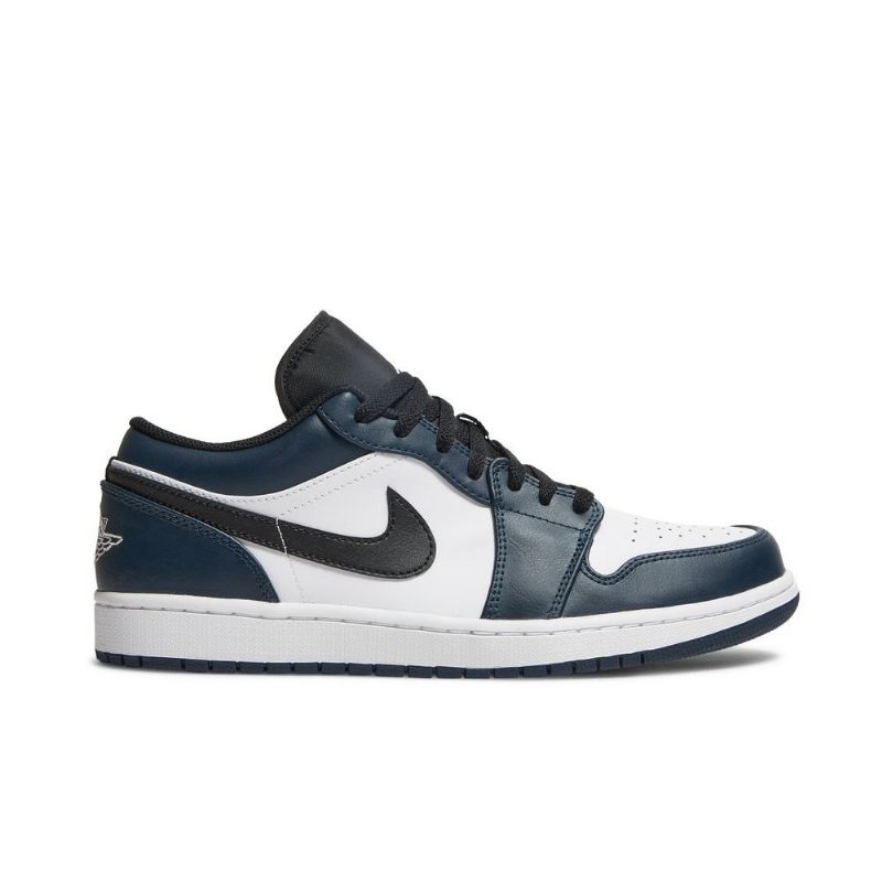 Air Jordan 1 Low Hvid Blå Sort Sko Herre