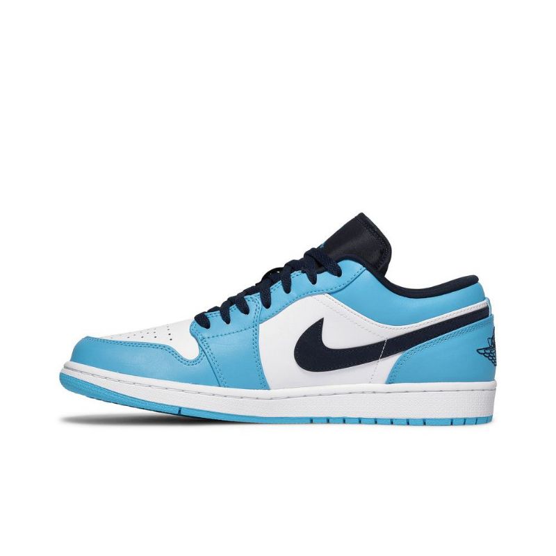 Air Jordan 1 Low Hvid Blå Sort Sko Herre