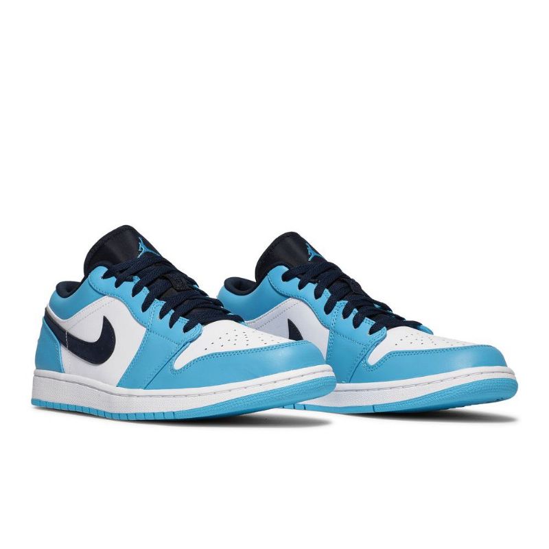 Air Jordan 1 Low Hvid Blå Sort Sko Herre