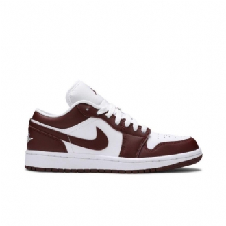 Air Jordan 1 Low Hvid Bordeaux Sko Dame