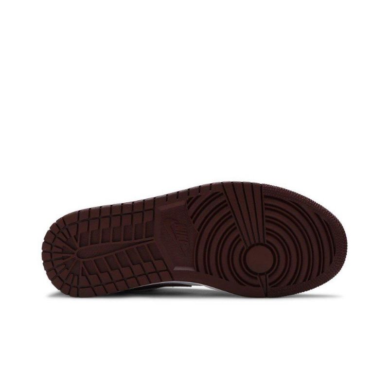 Air Jordan 1 Low Hvid Bordeaux Sko Dame
