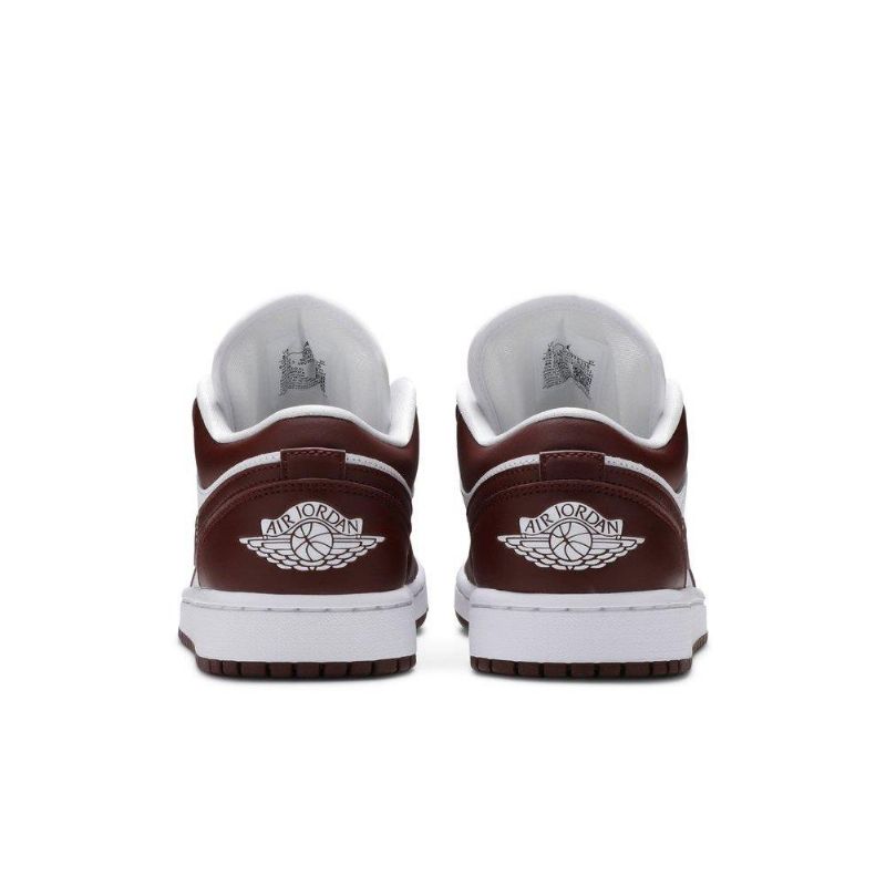 Air Jordan 1 Low Hvid Bordeaux Sko Dame