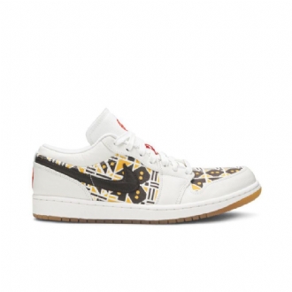 Air Jordan 1 Low Hvid Brun Sort Sko Herre