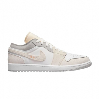 Air Jordan 1 Low Hvid Grå Lyserød Sko Herre