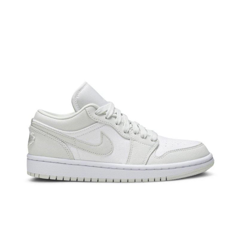 Air Jordan 1 Low Hvid Grå Sko Dame