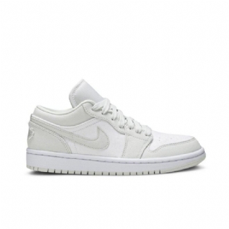Air Jordan 1 Low Hvid Grå Sko Dame
