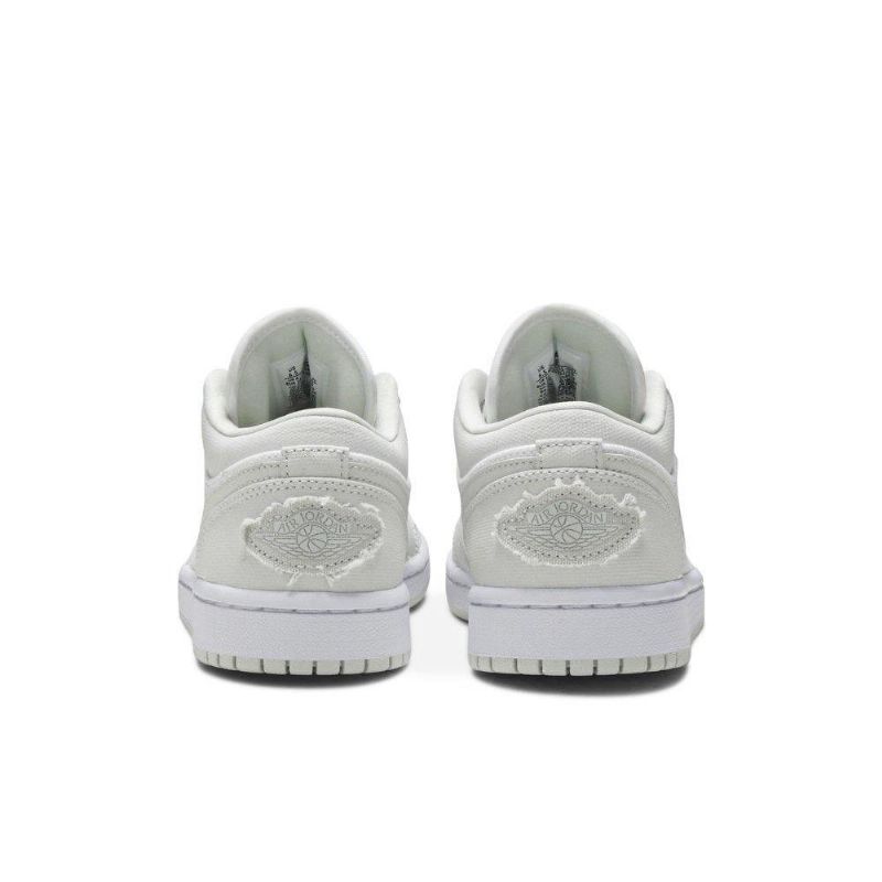 Air Jordan 1 Low Hvid Grå Sko Dame