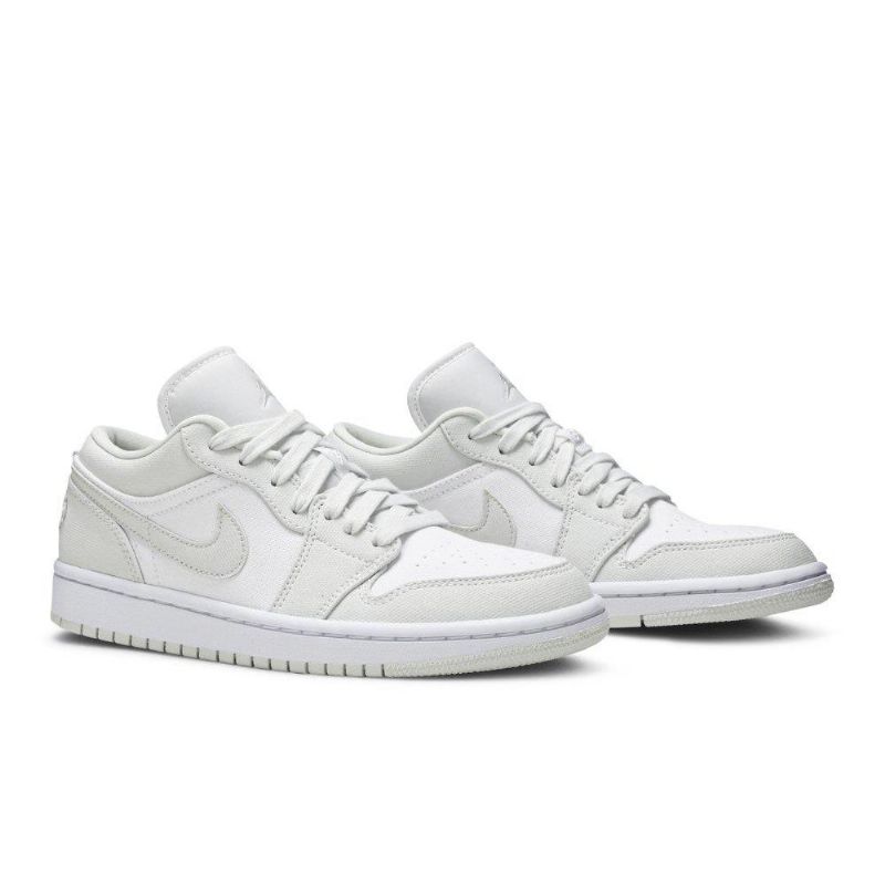 Air Jordan 1 Low Hvid Grå Sko Dame