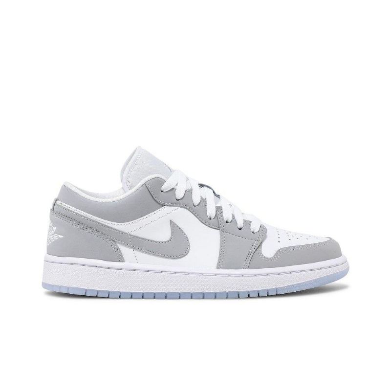 Air Jordan 1 Low Hvid Grå Sko Dame