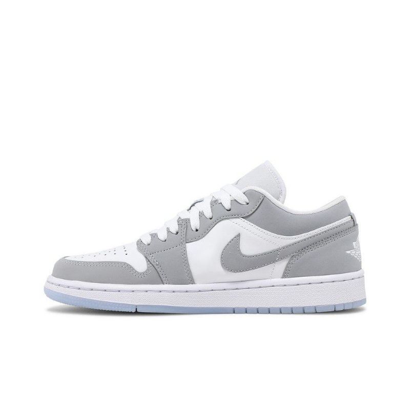 Air Jordan 1 Low Hvid Grå Sko Dame