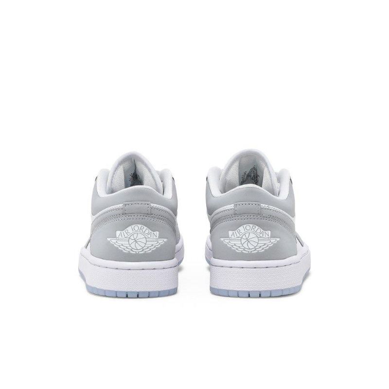 Air Jordan 1 Low Hvid Grå Sko Dame