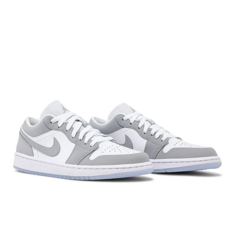 Air Jordan 1 Low Hvid Grå Sko Dame