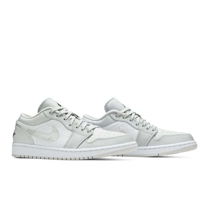 Air Jordan 1 Low Hvid Grå Sko Herre