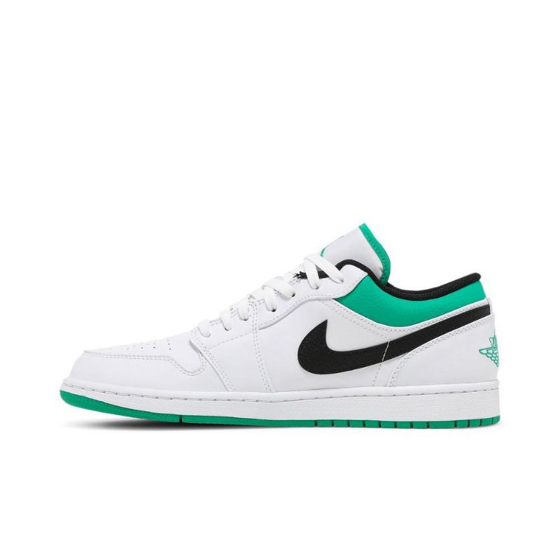 Air Jordan 1 Low Hvid Grøn Sort Sko Herre