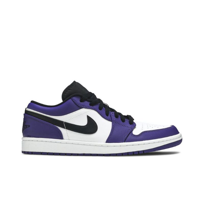 Air Jordan 1 Low Hvid Lilla Sort Sko Herre