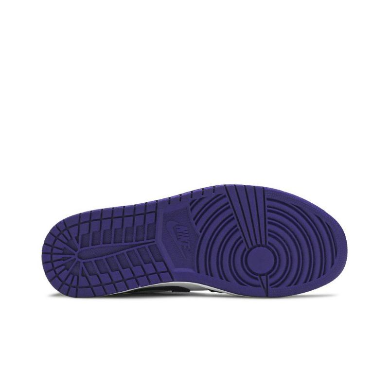 Air Jordan 1 Low Hvid Lilla Sort Sko Herre