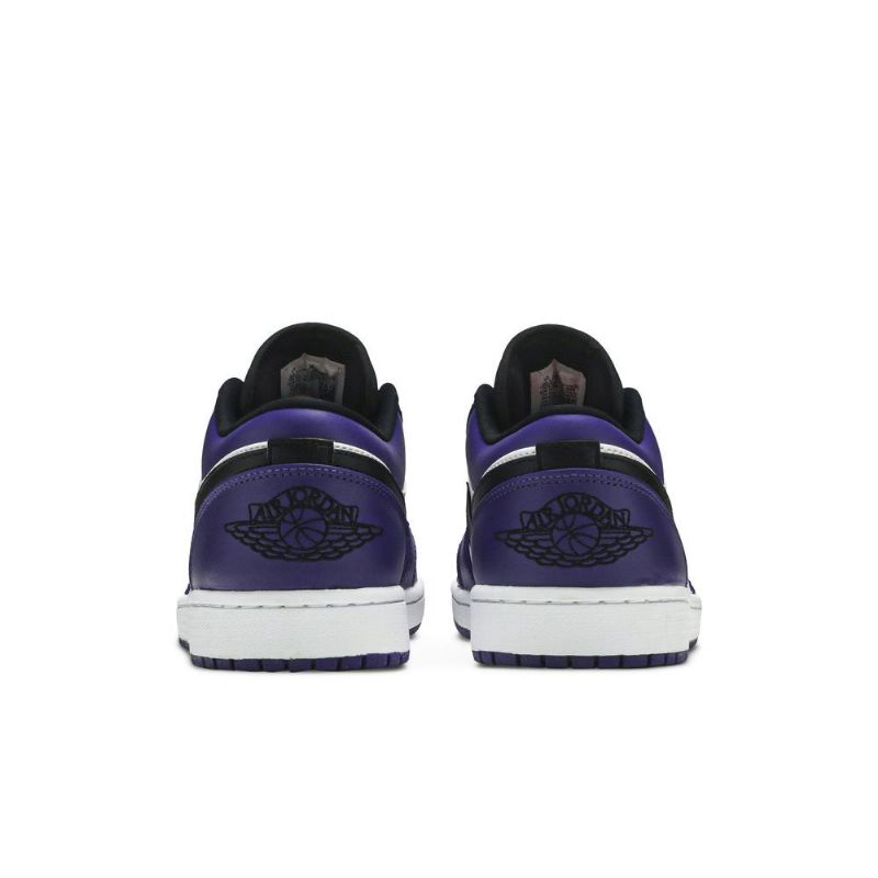 Air Jordan 1 Low Hvid Lilla Sort Sko Herre