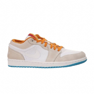 Air Jordan 1 Low Hvid Orange Beige Sko Herre