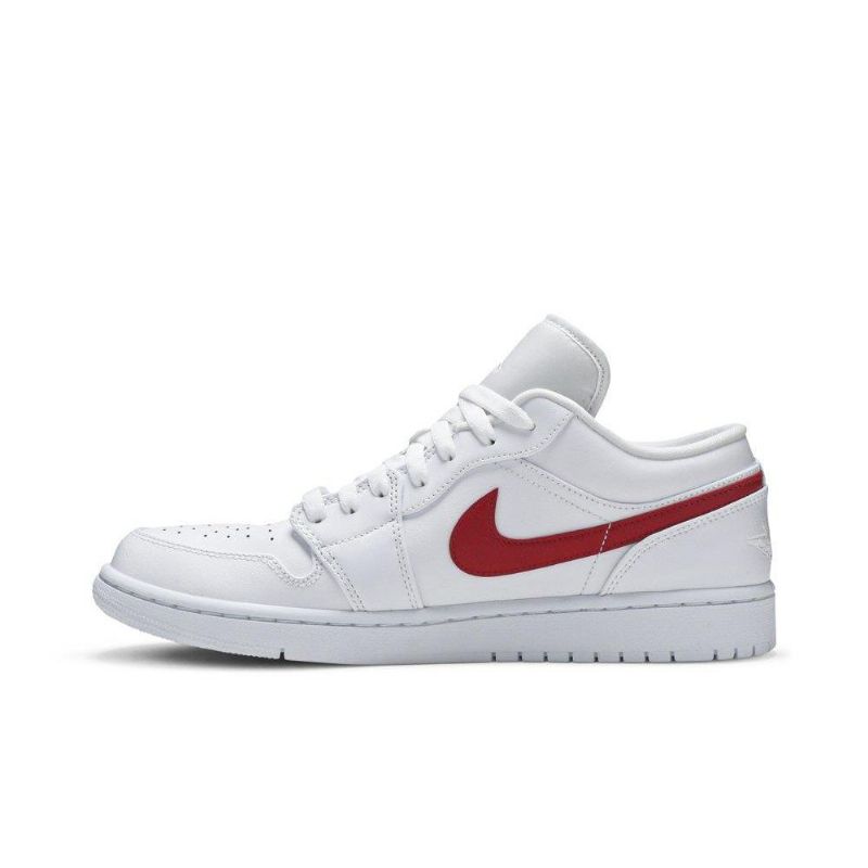 Air Jordan 1 Low Hvid Rød Sko Dame