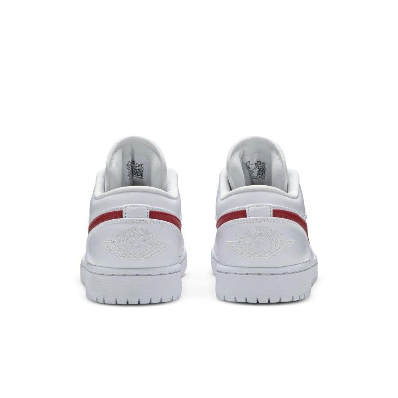 Air Jordan 1 Low Hvid Rød Sko Dame