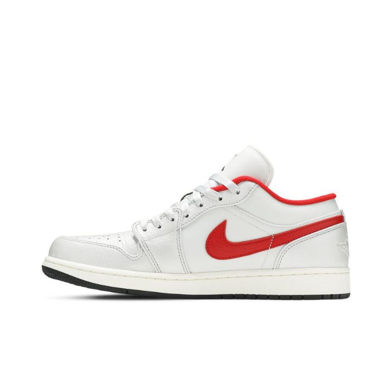Air Jordan 1 Low Hvid Rød Sko Herre