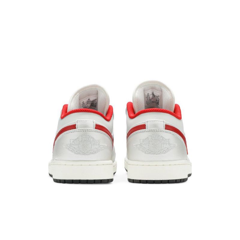 Air Jordan 1 Low Hvid Rød Sko Herre