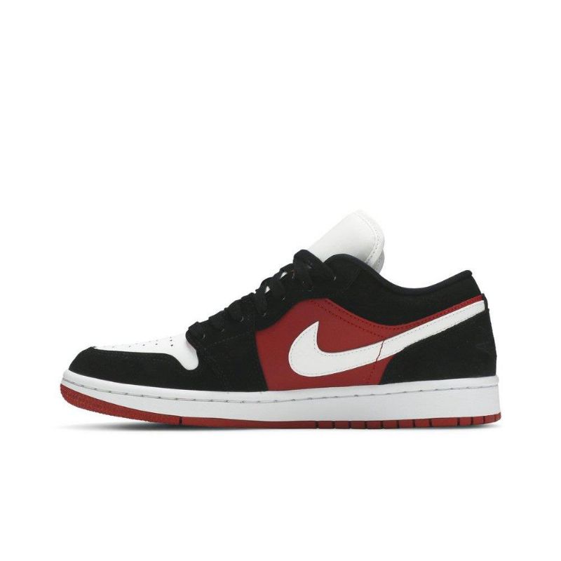 Air Jordan 1 Low Hvid Rød Sort Sko Dame