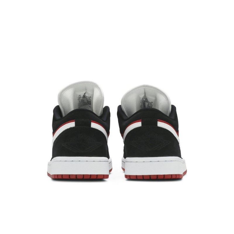 Air Jordan 1 Low Hvid Rød Sort Sko Dame