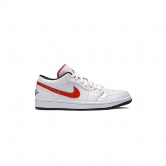 Air Jordan 1 Low Hvid Rød Sort Sko Herre