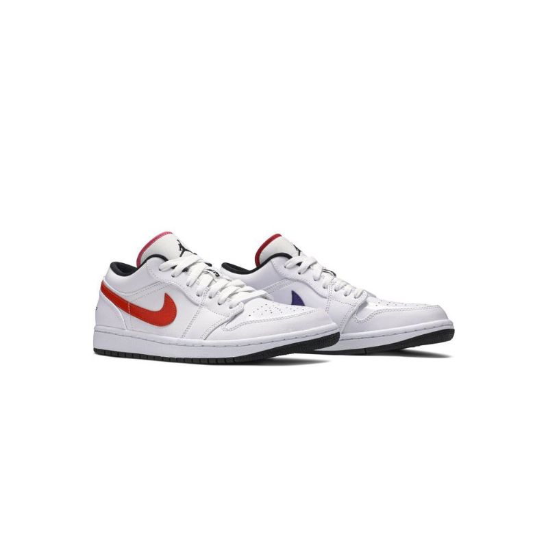 Air Jordan 1 Low Hvid Rød Sort Sko Herre