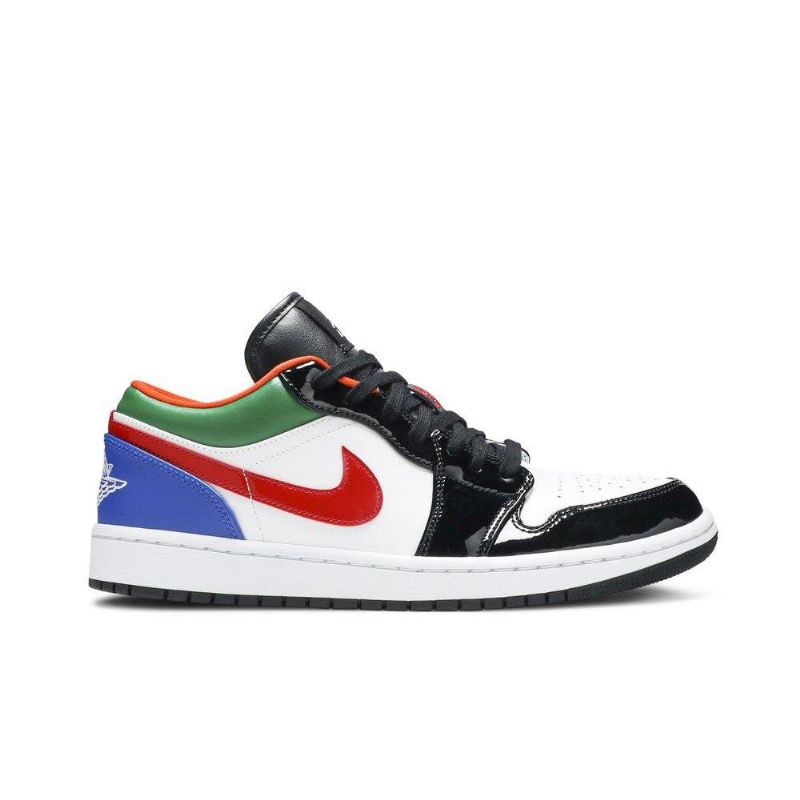 Air Jordan 1 Low Hvid Sort Flerfarvede Sko Dame