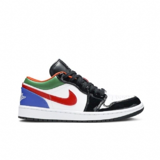 Air Jordan 1 Low Hvid Sort Flerfarvede Sko Dame