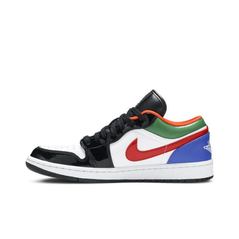 Air Jordan 1 Low Hvid Sort Flerfarvede Sko Dame
