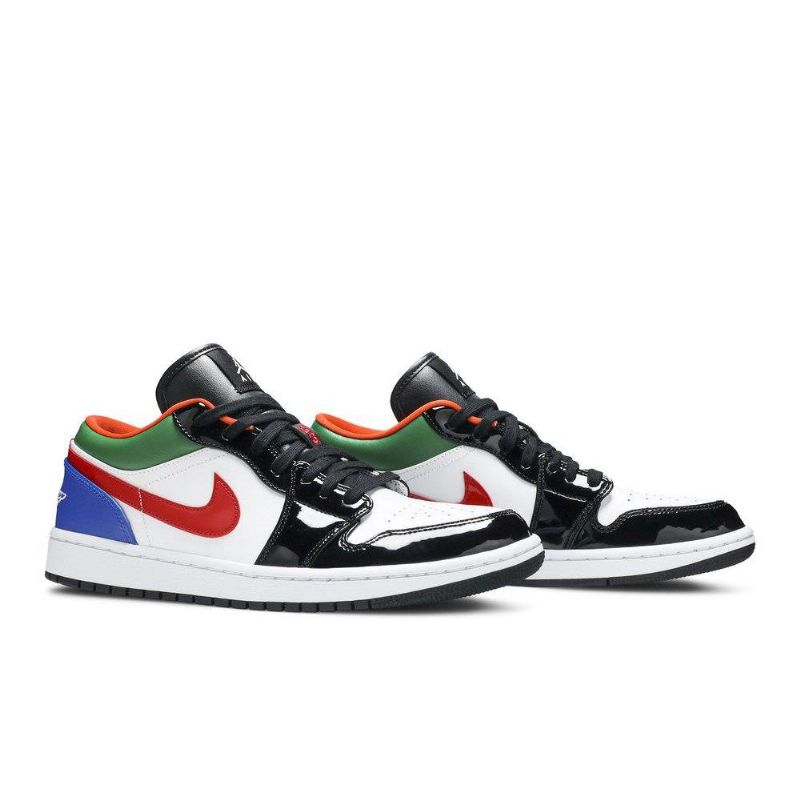 Air Jordan 1 Low Hvid Sort Flerfarvede Sko Dame