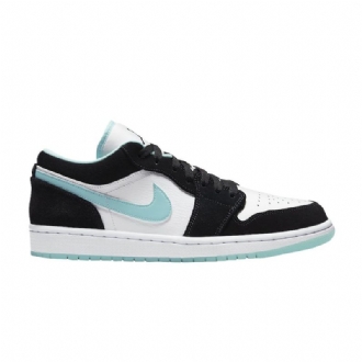 Air Jordan 1 Low Hvid Sort Grøn Sko Herre