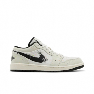 Air Jordan 1 Low Hvid Sort Sko Herre