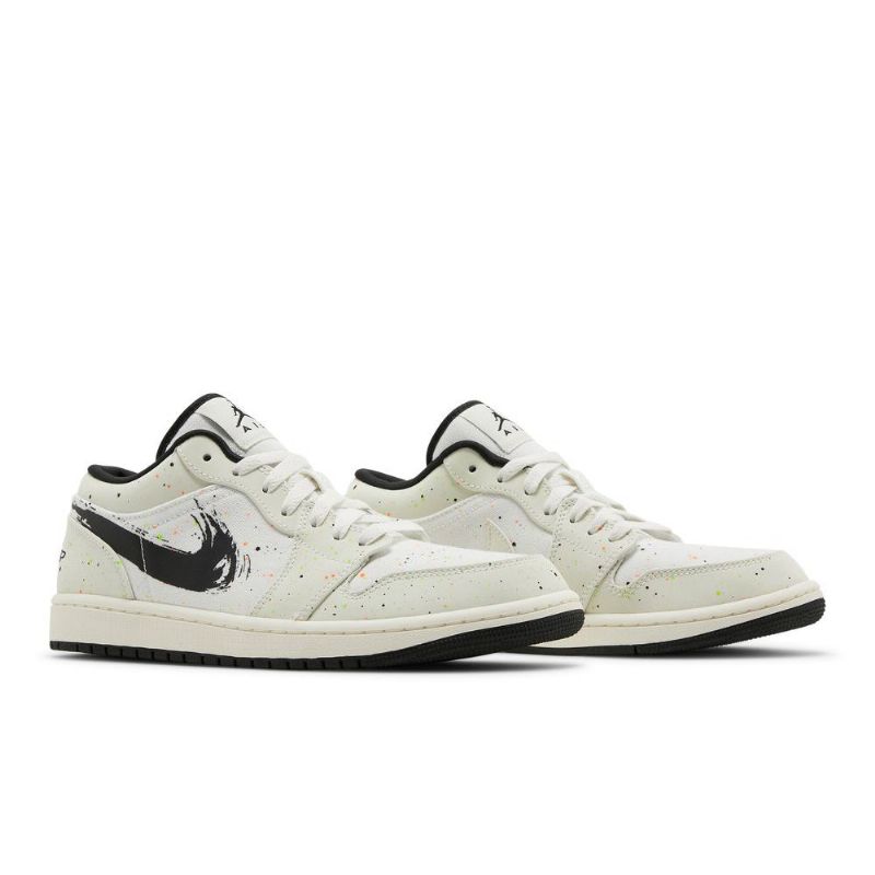 Air Jordan 1 Low Hvid Sort Sko Herre