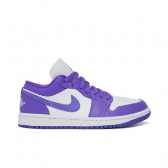 Air Jordan 1 Low Lilla Hvid Sko Dame