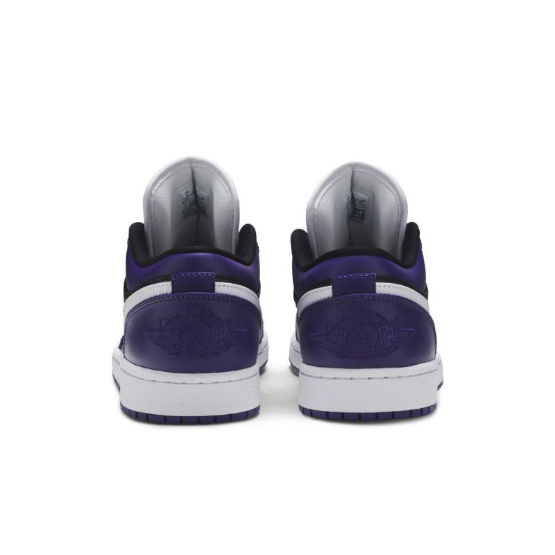 Air Jordan 1 Low Lilla Sort Hvid Sko Herre