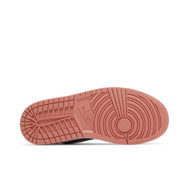 Air Jordan 1 Low Lyserød Grå Grøn Sko Dame