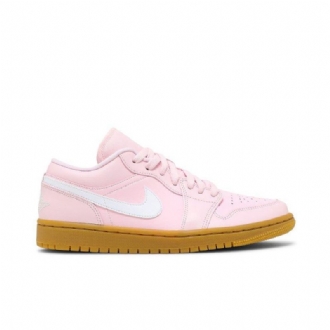 Air Jordan 1 Low Lyserød Hvid Brun Sko Dame