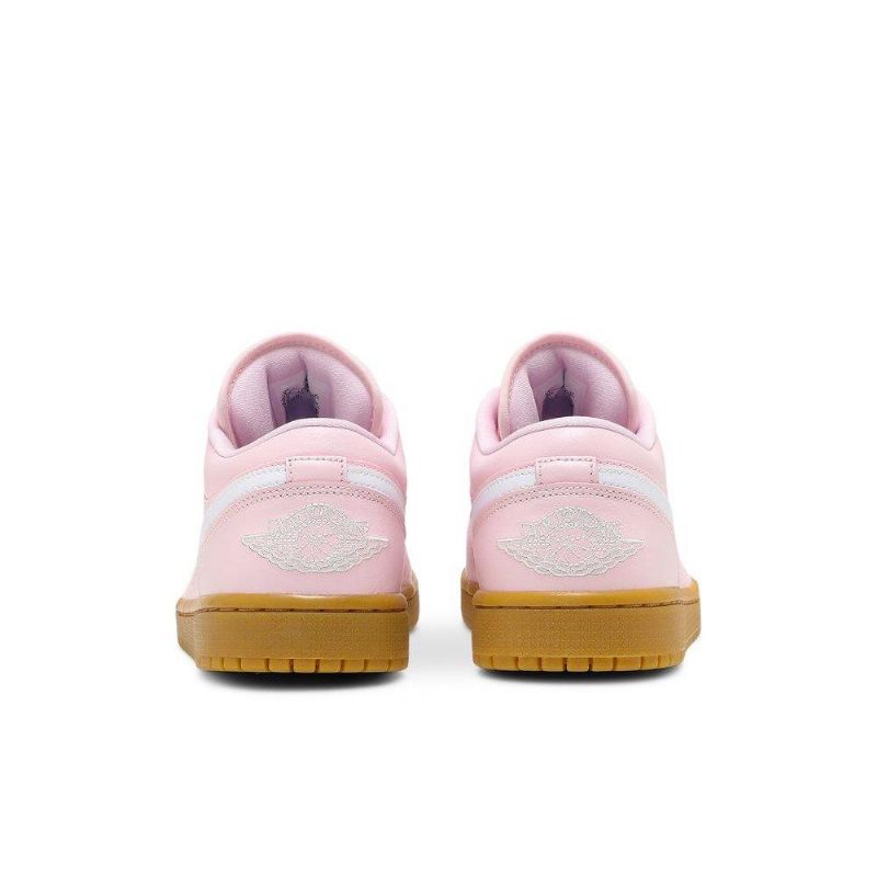 Air Jordan 1 Low Lyserød Hvid Brun Sko Dame