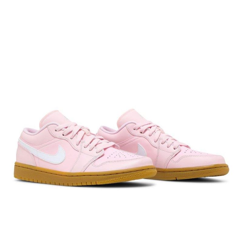 Air Jordan 1 Low Lyserød Hvid Brun Sko Dame
