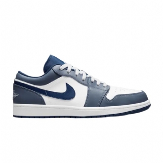 Air Jordan 1 Low Marineblå Hvid Blå Sko Herre